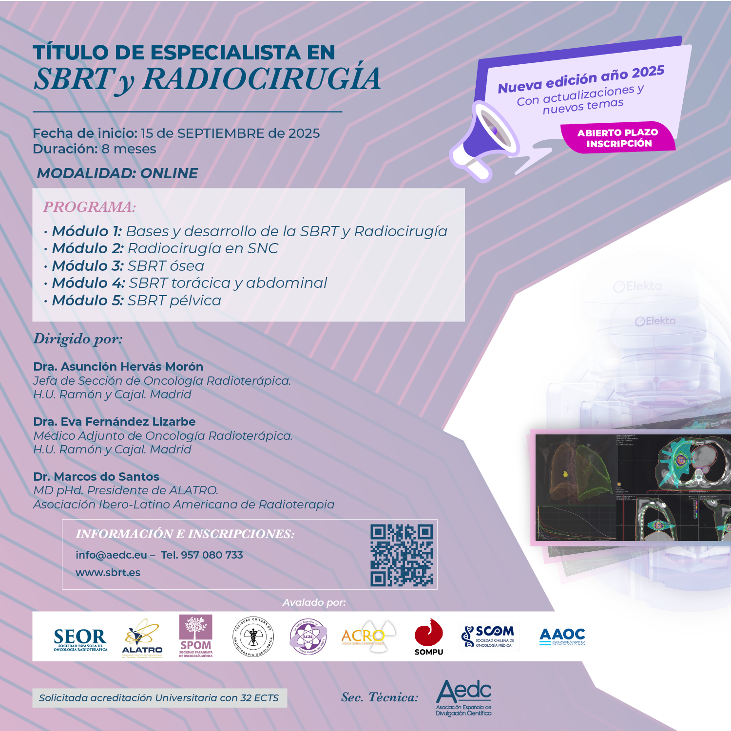 Curso Especialista en SBRT y Radiocirugía